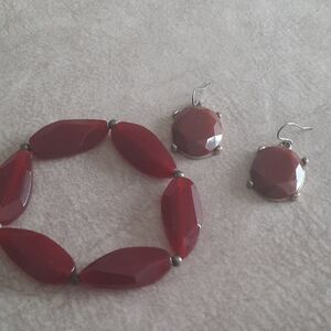 Elegant Red Jewelry Set